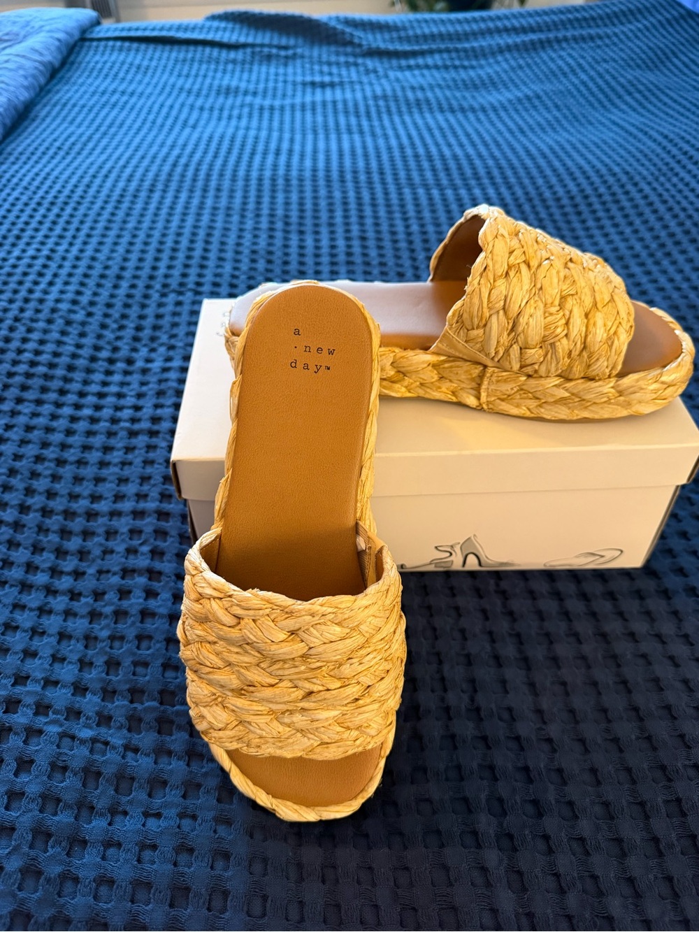 A New Day Tan  Braided Slide Sandals - Women